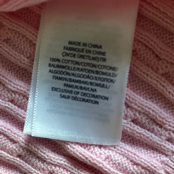 Ralph Lauren Light Pink Cable Knit Sweater Sz5 cotton - Picture 13 of 17